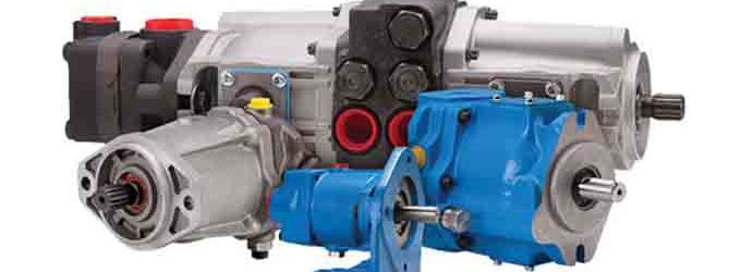 collage of hydraulic pumps